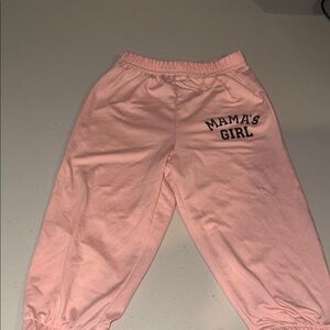 SHEIN Pink 'Mama's Girl' Kids Joggers